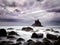 View of Benijo beach on cloudy evening, Tenerife