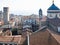 view of Bergamo city with St Alexander Cathedral