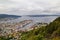 View on Bergen and harbor from the mount Floyen, Norway.