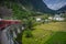 View from the Bernina Express: Alpine Town