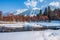 View of Betab Valley in winter season, near Pahalgam, Kashmir, India