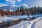 View of Betab Valley in winter season, near Pahalgam, Kashmir, India