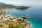 View of the beutiful sand beach Jale in southern Albania