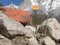 VIEW OF `BHIM SHEELA` NEAR KEDARNATH TEMPLE UTTRAKAHAND,INDIA