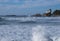 View of biarritz beach by the atlantic ocean