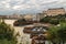 View of Biarritz cityscape, coastline with sand beaches and port for small boats. Aquitaine, France.