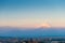 View of Big Ararat and Ararat at sunrise