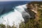 View of Big Ocean Waves and Cliff-Bali, Indonesia