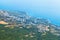 View of Big Yalta city on South coast of Crimea