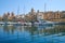 The view of Birgu Vittoriosa city across the Dockyard creek.