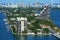 View of Biscayne Island and the Venetian Way in Miami, Florida