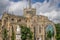 A view of Blackburn cathedral with statue of Queen Victoria