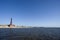 View of Blackpool seafront from the ocean