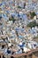 View of the Blue City of Jodhpur with blue painted houses from Mehrangarh fort in Jodhpur, Rajasthan, India