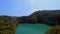 View of the blue lagoon with a sprig of Quaking