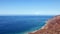 View Of Blue Ocean Sky and Red Coast From Point Mugu Santa Monica California