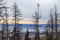 View of a blue plateau with small slovak village from a ski and hiking Hrebienok resort.