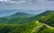 View of the Blue Ridge Parkway and the Appalachian Mountains fro