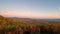 A view of the Blue Ridge Parkway during the autumn fall color changing season