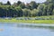 The View of boats on Lake Schwan in Summer, Germany