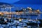 View of Bodrum harbor by night. Turkish Riviera