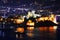 View of Bodrum harbor by night. Turkish Riviera