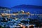 View of Bodrum harbor by night. Turkish Riviera