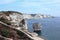 view from Bonifacio town and the rocks called Grain of Sand