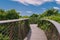 View of the boomslang walkway in the Kirstenbosch botanical garden in Cape Town,Canopy bridge at Kirstenbosch Gardens in