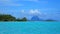 View of Bora Bora and Aqua-Blue Water of South Pacific