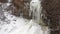 View of Borers Falls in Ontario, Canada in Winter