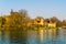 view of borgo medievale castle looking buidling in the italian city torino...IMAGE