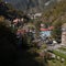 View of the Borjomi town from a cable road. Georgia