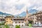 View at the Bormio town in Italy