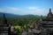 View from Borobudur temple - the biggest buddist temple in the W