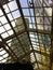 View of Boston skyscrapers through glass ceiling