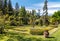 View of Botanical Gardens of Villa Taranto, located on the shore of Lake Maggiore in Pallanza, Italy.