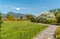 View of Botanical Gardens of Villa Taranto, located on the shore of Lake Maggiore in Pallanza, Italy.