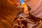 A view from the bottom of the canyon in Lower Antelope, Canyon, Page, Arizona