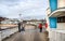 View of The Bournemouth Wheel and sea front from The Pier in Bournemouth, Dorset, UK