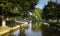 View of Bourton-on-the-water, a vilage in the Cotswolds, Gloucestershire