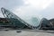 View of bow-shaped pedestrian Bridge of Peace ,Tbilisi