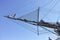 View of a bowsprit of a large wooden sailboat