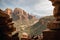 View of Boynton Canyon and Enchantment Resort through cliff dwelling above