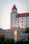 View on Bratislava castle from the UFO restaurant