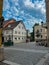 View of Bregenz lower town - Unterstadt - with fountain