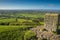 View from Brent Knoll Somerset to Quantock Hills