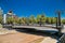 View on bridge across the Mapocho River in Santiago.Chile