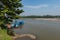 View of the bridge of El Coca on the Napo River. Puerto Francisco de Orellana. Ecuador. Amazon. South America