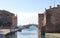View of the bridge and Fondamenta Arsenale in Castello. Venice.